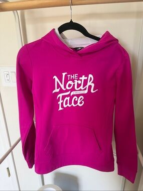 The North Face Girls' Bright Pink Logo Hoodie